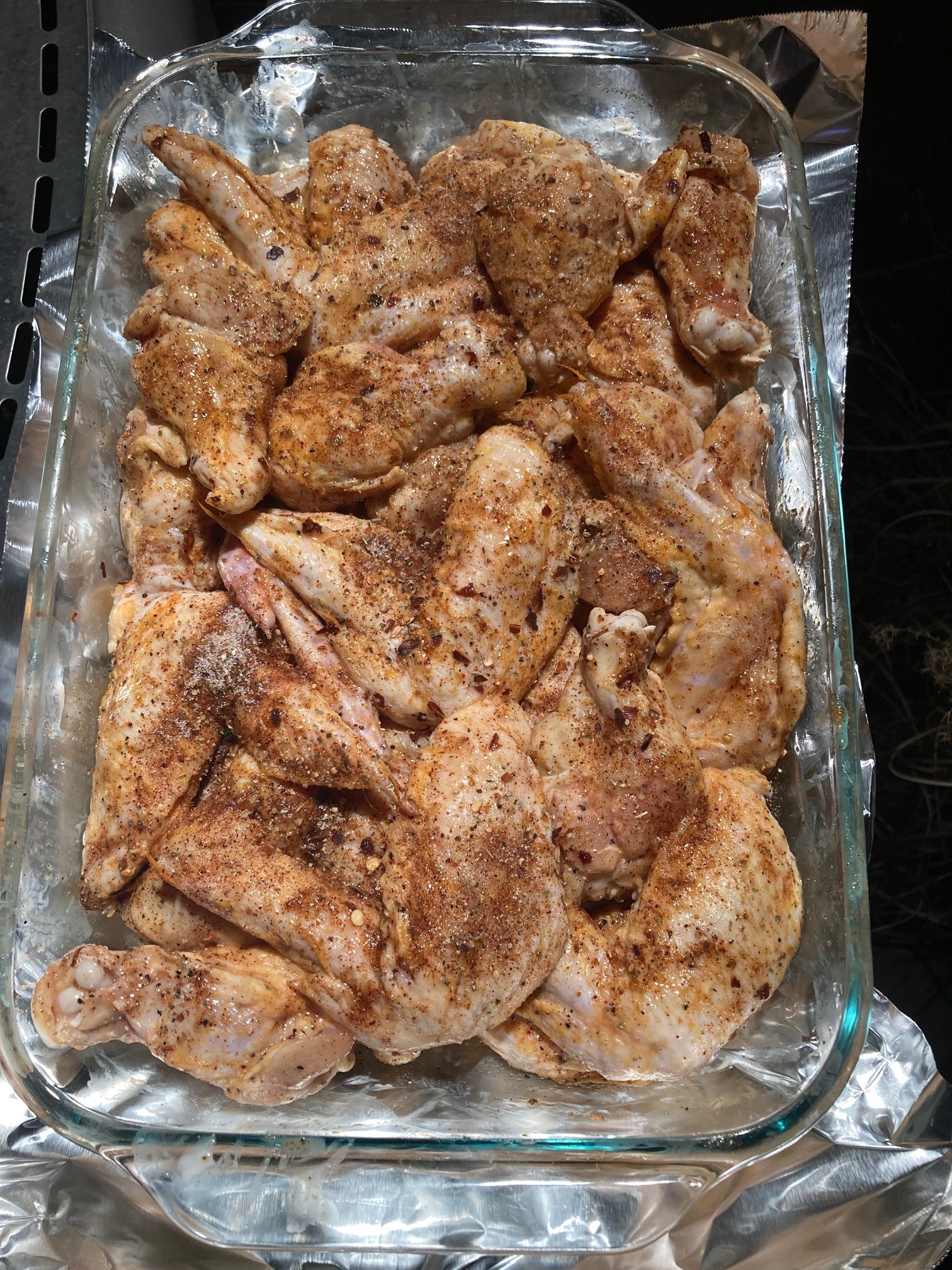 grilled chicken wings --prep pan